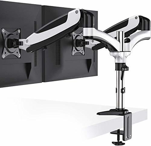 Product HUANUO Soporte Dual de Aluminio para Monitor Ajustable en Altura