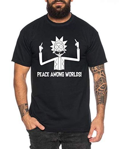 Rick Peace Camiseta de Hombre Morty Dan Sanchez Mr Rick Meeseeks Harmon,