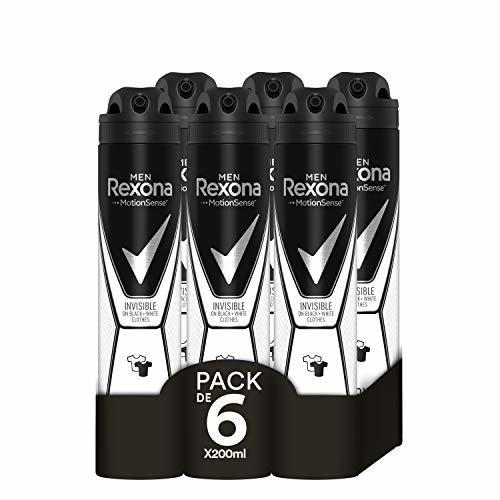 Rexona Invisible Desodorante Antitranspirante Black&White - Pack de 6 x 200 ml