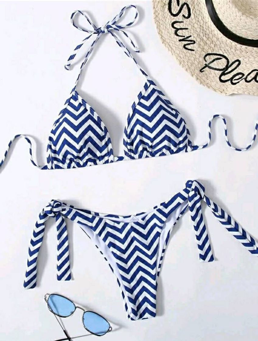 Fashion Conjunto de Biquíni Chevron Fofo