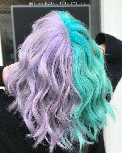 C A B E L O C O L O R I D O S 💇‍♀️💜💙