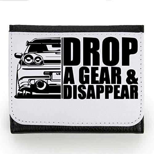 Place Drop A Gear and Dissapear Cartera Zipper Wallet Coin Pocket Purse Billetera