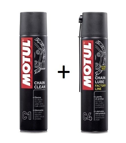 Social MOTUL Pack +ECONOMICO Spray Cadena C1 400ml Limpia C4 ENGRASE Special Carretera