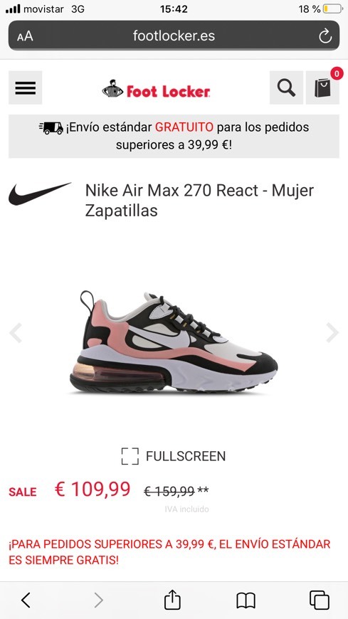 Producto OFERTA!!!! Nike Air Max 270 React 