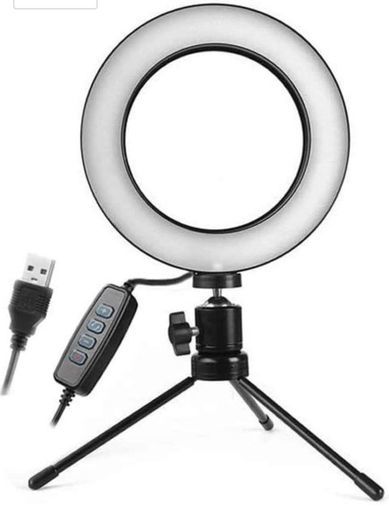 Fashion Iluminador Ring Light 16Cm Usb Led Misto 3500K 5500K + Tripe