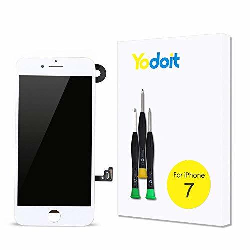 Lugar Yodoit para iPhone 7 Blanco LCD Pantalla y Montaje Digitalizador Pantalla Táctil