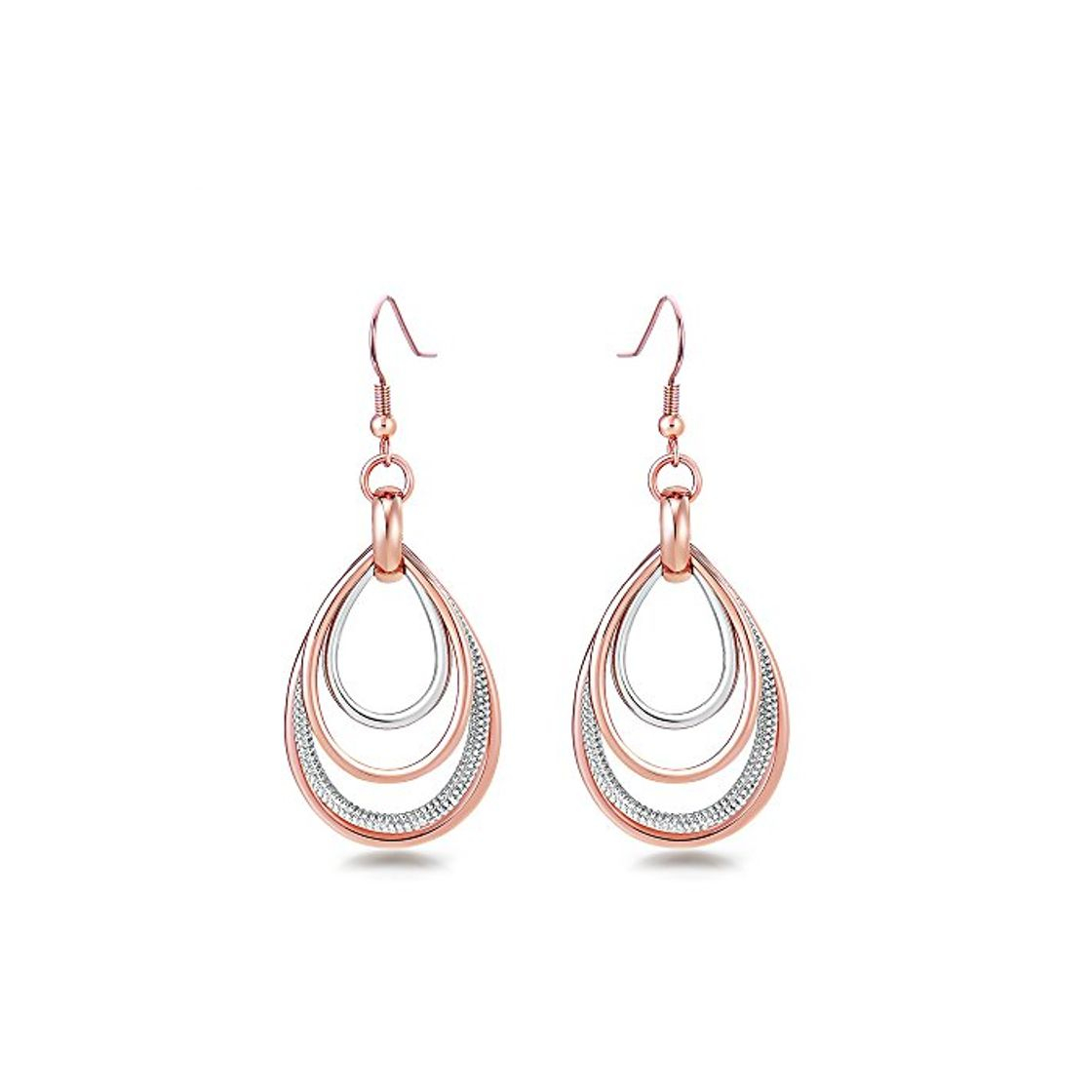 LER Pendientes de borla de moda en forma de gota en capas,