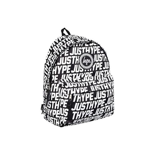 Hype Mochila Juvenil o Escolar Just Hype en Blanco y Negro