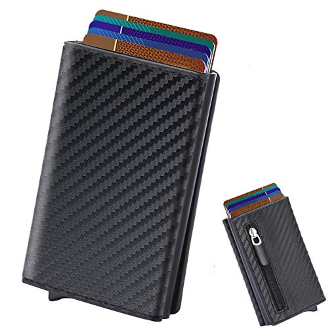 Producto Tarjeteros para Tarjetas de Credito, SAMKING Automática Pop-up Tarjeteros Cuero Cartera para