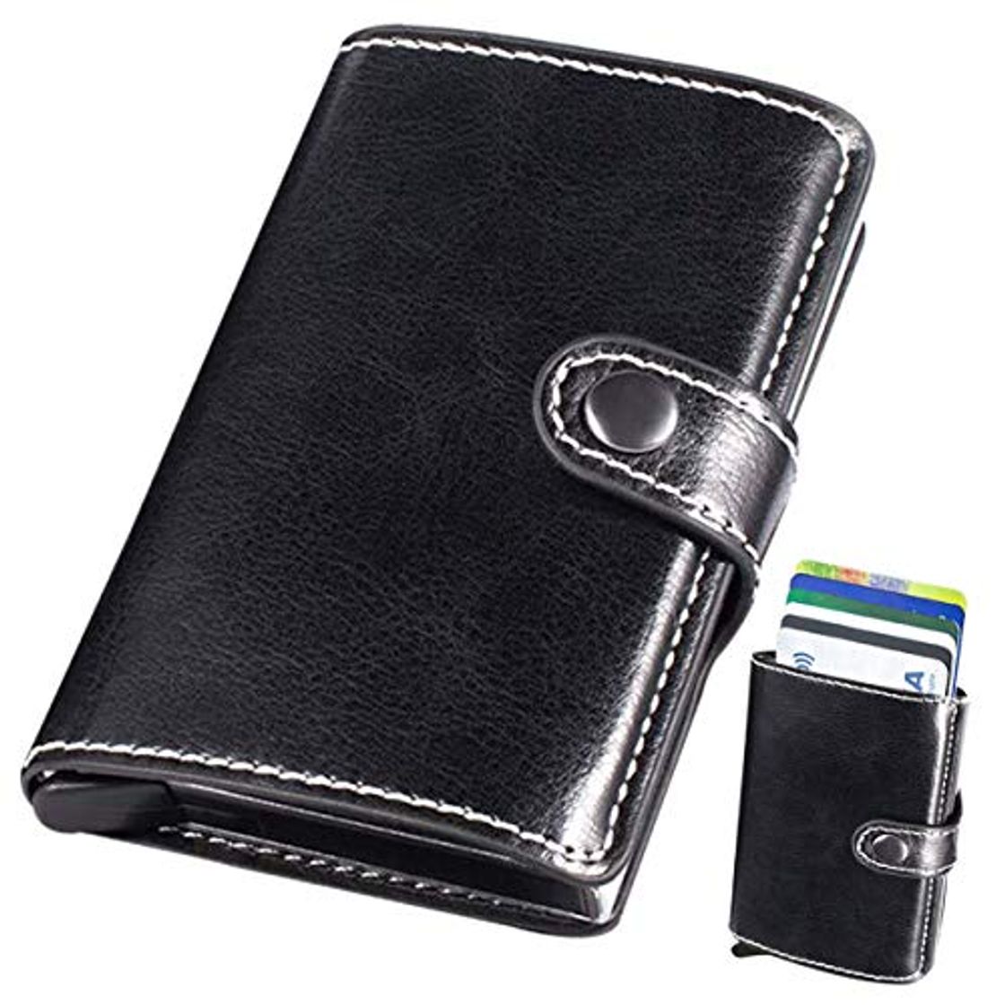 Productos Tarjetero RFID Cartera Crédito,Cuero PU Cartera,Tarjetero para Tarjeta,Hombre Cartera Pequeña,Crédito con Bloqueo