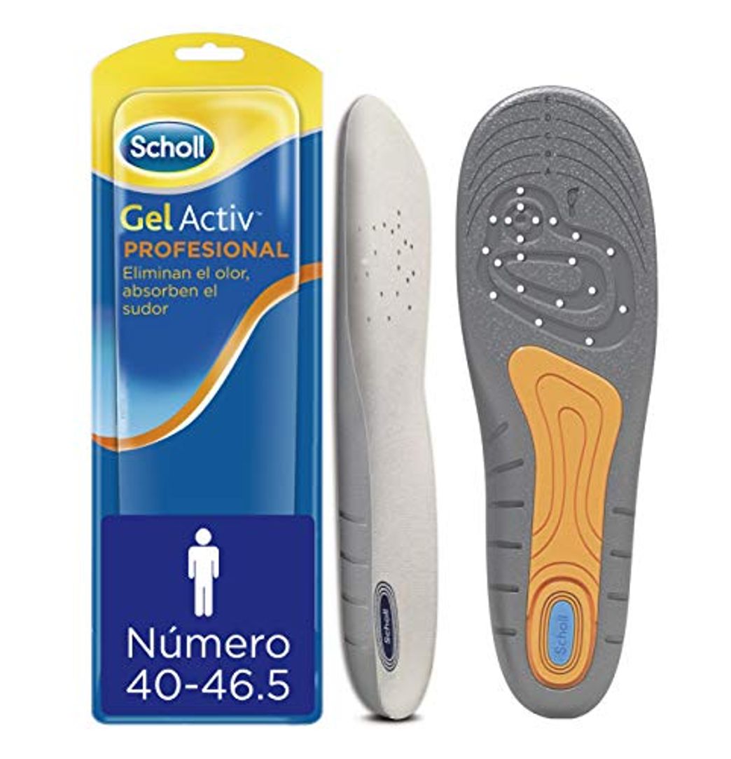 Moda Scholl Plantillas Gel Activ Profesional para hombre, para calzado trabajo, absorción de