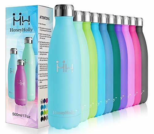 Fitness HoneyHolly Botella de Agua Acero Inoxidable 350/500/650/750ml