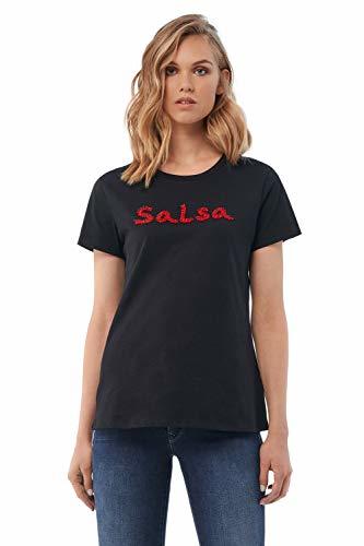 Moda Salsa Camiseta Logo con Cuentas