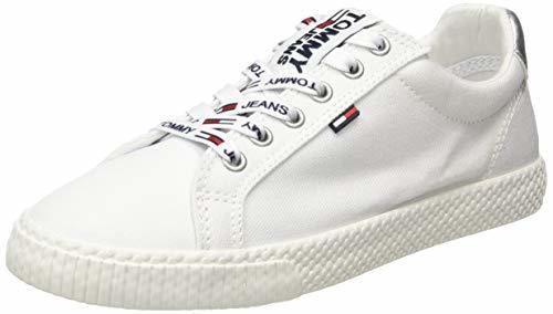 Moda Tommy Hilfiger Tommy Jeans Casual Sneaker, Zapatillas para Mujer, Blanco