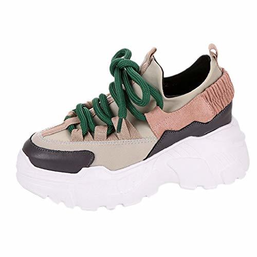 Social QUICKLYLY Zapatillas de Mujer Zapatos de Corriendo Calzado Casual y Deportivo Planas