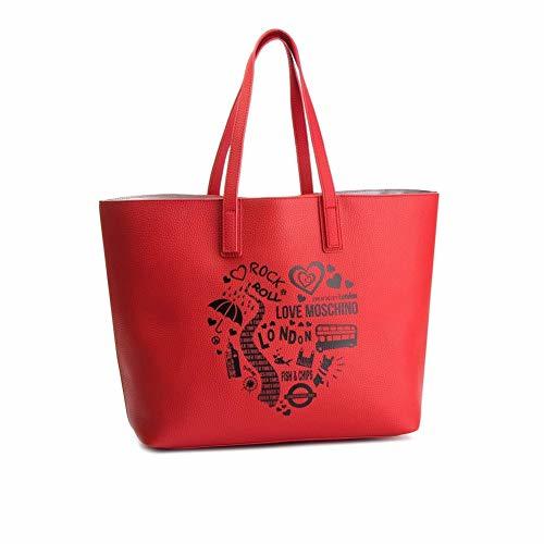 Social Love Moschino Borsa Donna Shopping Grande JC4089PP17LK0500-Rosso