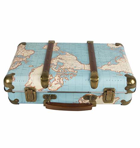 Lugar Around The World Vintage Map Hard Suitcase Storage Decoration Wedding Keepsake