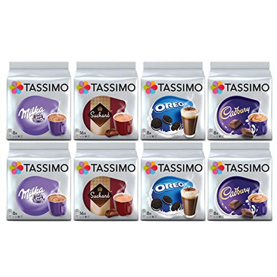 Places Paquete Tassimo Hot Choco - Vainas Cadbury, Oreo, Milka, Suchard - Paquete