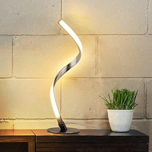 Albrillo Lámpara de Mesa LED Espiral - Lámpara de Escritorio Moderna de
