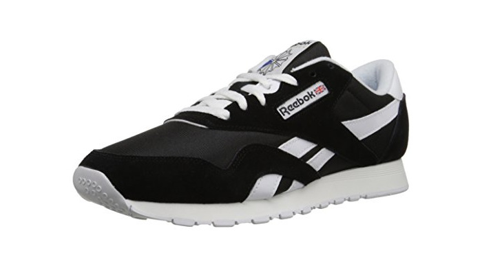 Moda Reebok Classic Nylon Zapatilla de Running Hombre, Negro