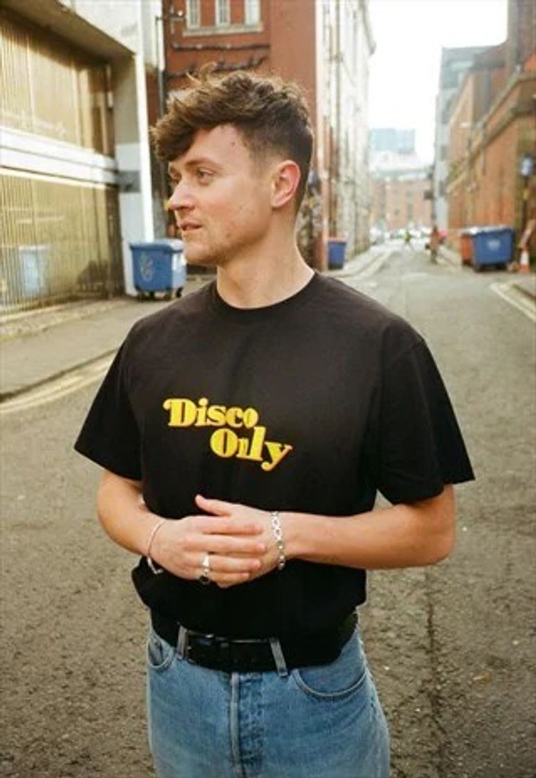 Social DISCO ONLY 70s retro graphic tee in black
