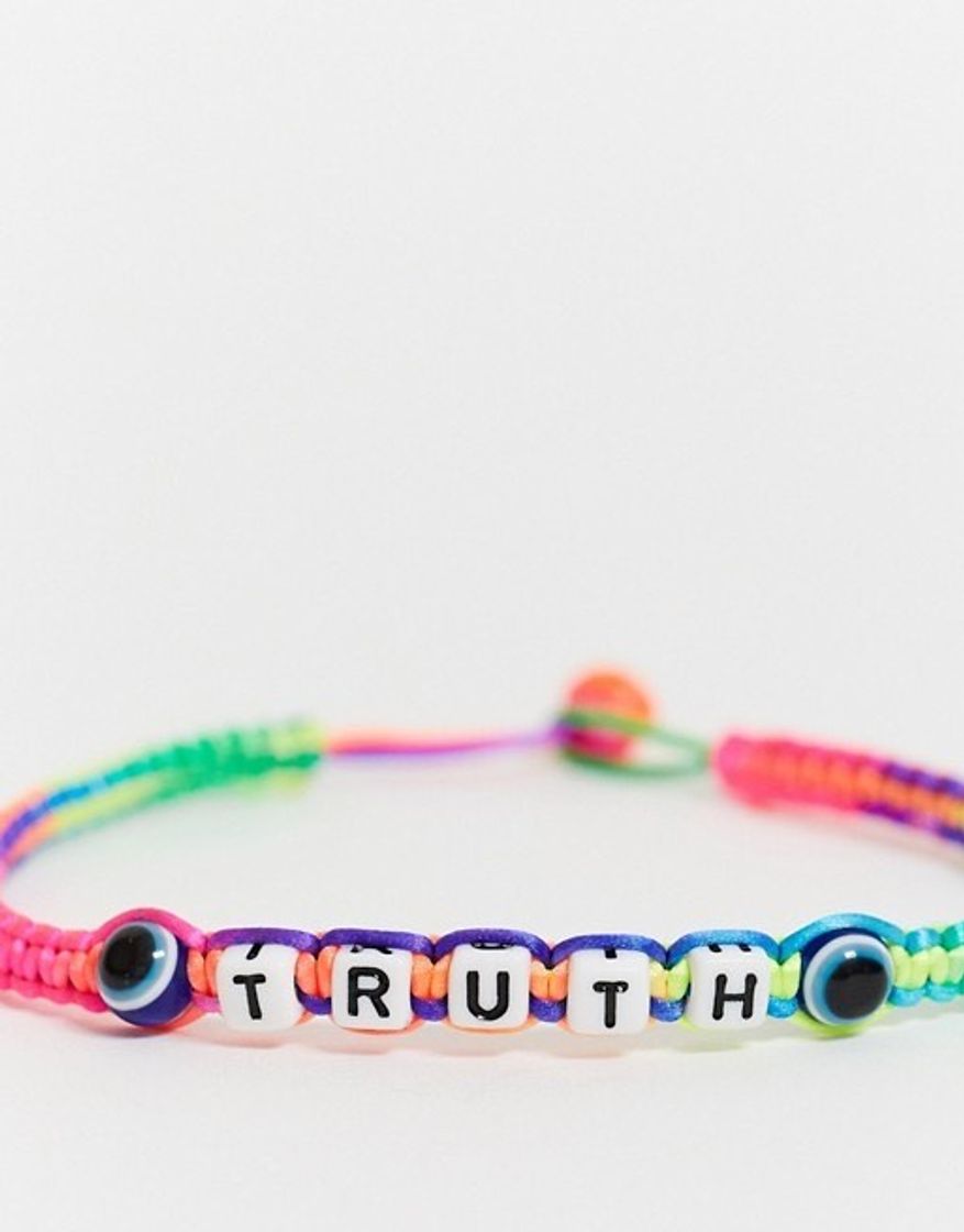 Moda Fabric anklet with truth design in multicolour