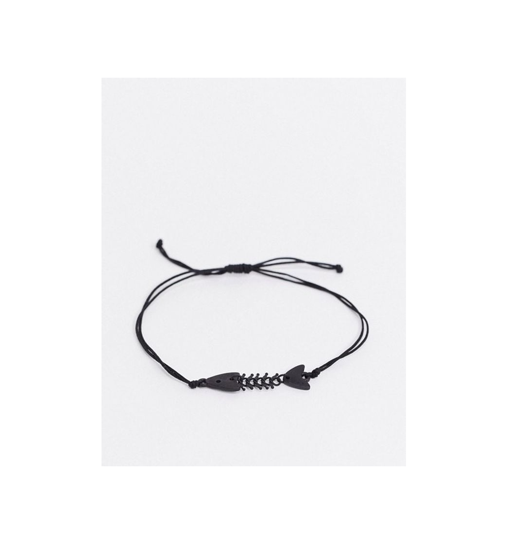 Moda Bracelet with fishbone design in black