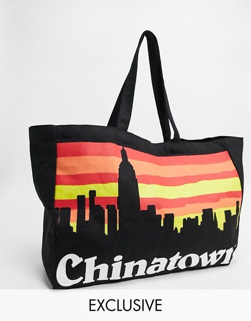 Fashion Chinatown Market Skyline tote bag 