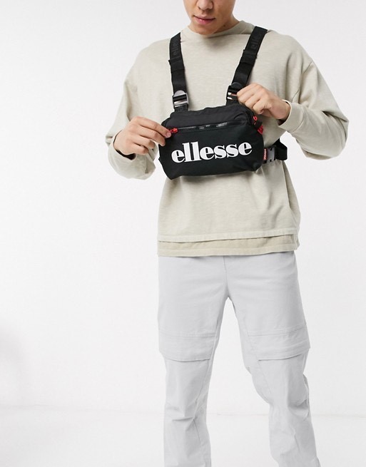 Moda Ellesse Aruga chest bag in black