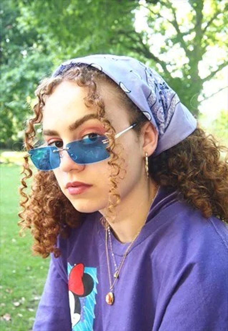 Fashion Blue Lens 90s Style Frameless Sunglasses