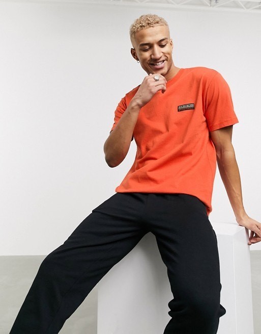 Moda Napapijri T-shirt in orange