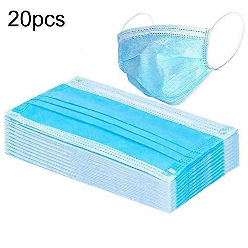 ROHSCE Disposable 3-Layer Medical Masks, 3 Layers Salon Anti Carona Anti-Dust Face