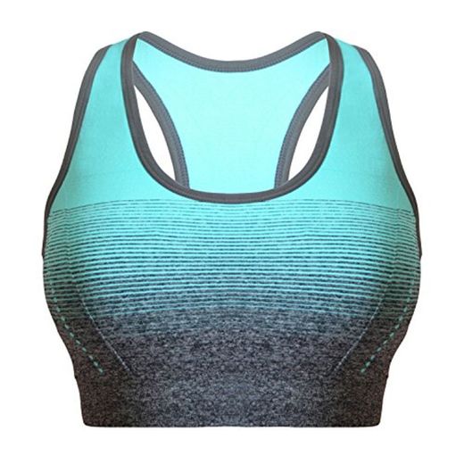 Libella Mujer Sujetador Deportivo Push Up Bustier con Amplio Correas Fitness Yoga