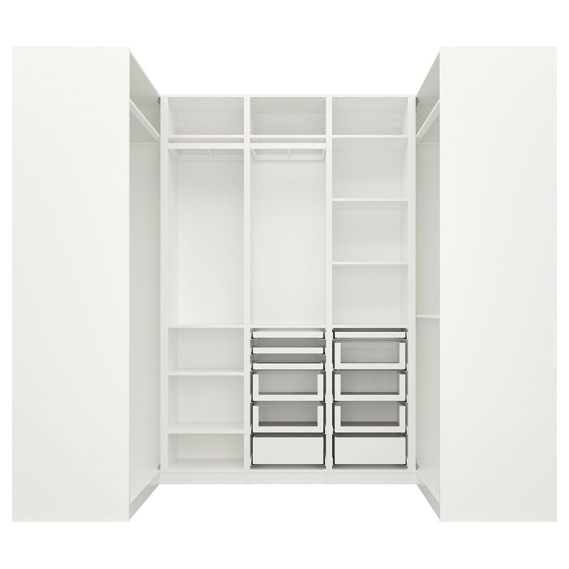 Fashion PAX Armario esquinero, blanco, 113/271/113x236 cm - IKEA