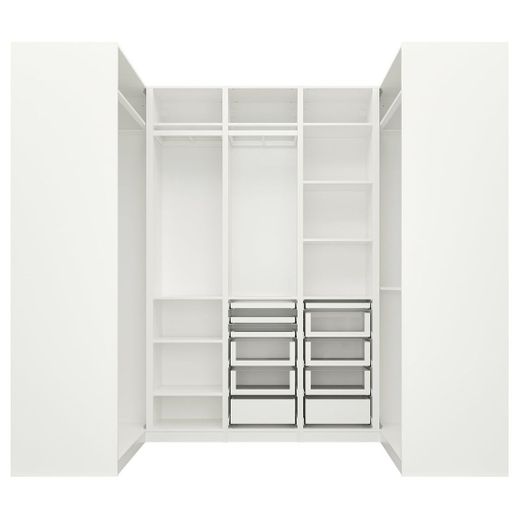 PAX Armario esquinero, blanco, 113/271/113x236 cm - IKEA