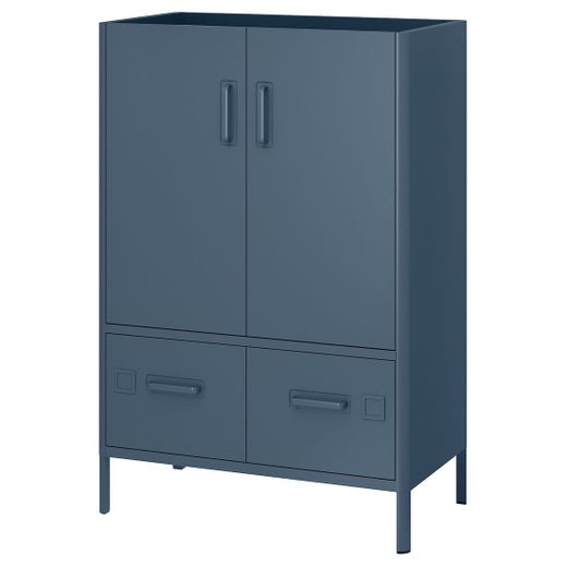 IDÅSEN Armario con cerradura, azul, 80x119 cm - IKEA