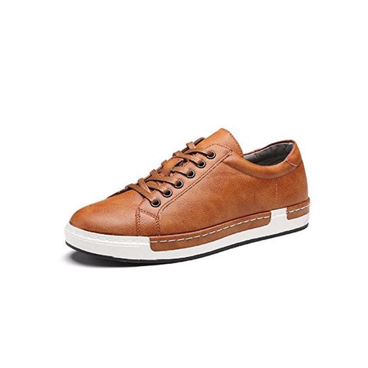 Zapatos de Cordones para Hombre Conducción Zapatillas Cuero Casual Shoes Attività Commerciale