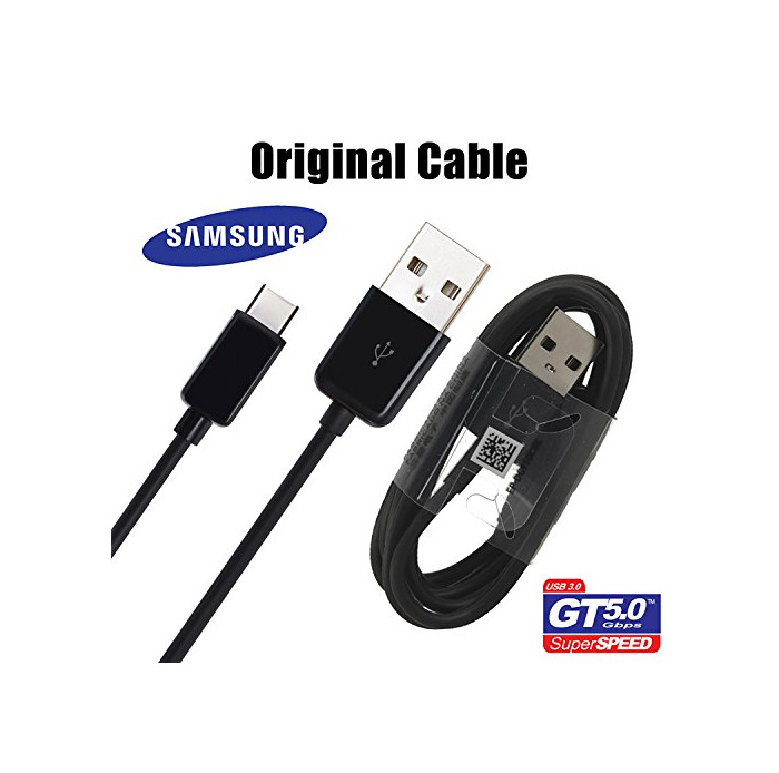 Electronic Samsung Cable Original Galaxy S8 y S8 Edge con USB-C Modelo ep-dg950cbe Negro Black