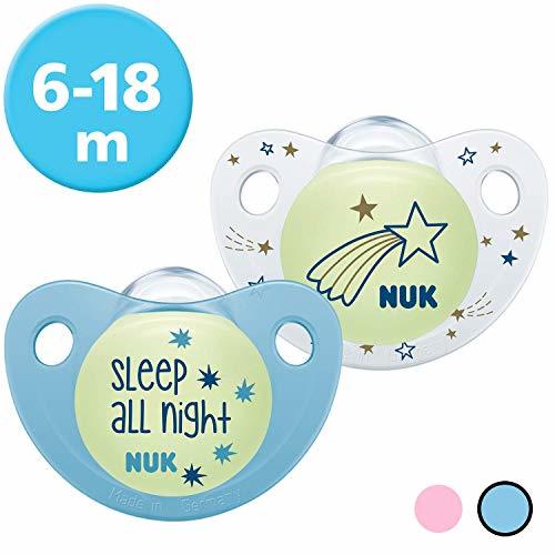 Producto NUK 10176247 Trendline Night & Day - Chupete de silicona con efecto