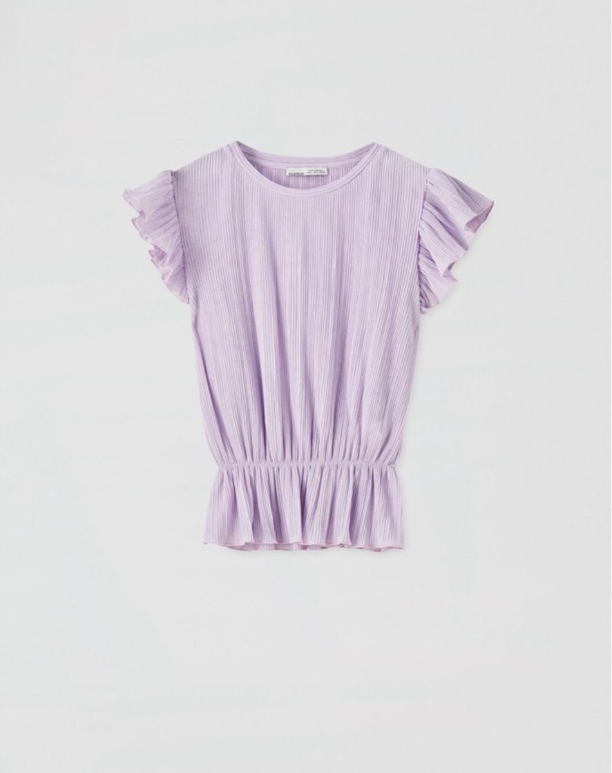 Social Camiseta plisada frunce cintura