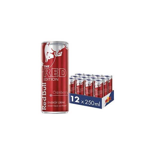 Red Bull Energy Drink Red Edition con Cranberry sabor, 12 unidades, desechables