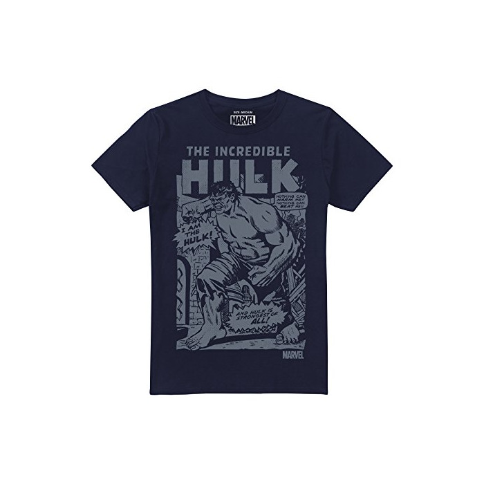 Moda Marvel Hulk Rampage Camiseta, Azul