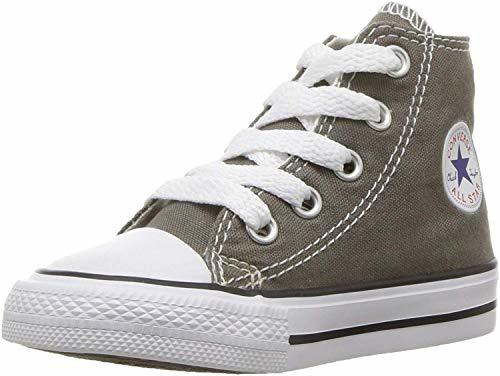 Moda Cómoda Chuck Tailor Kids 3J793 Zapatillas de Deporte Unisex Infantil Gris 32