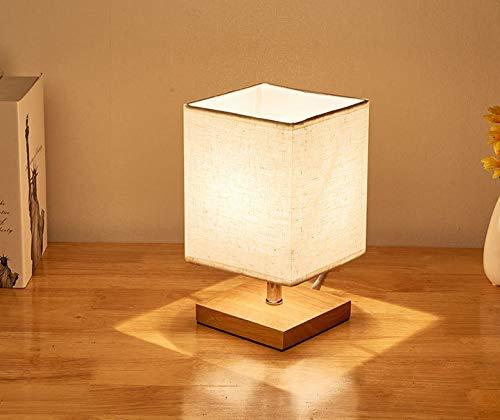 Lugar Bedroom Bedside Decorated Small Table Lamp Solid Wood Creative Led Feeding Small