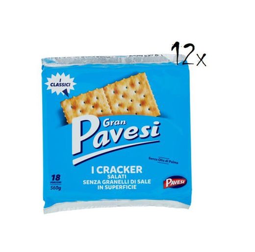 Barilla 3x Gran Pavesi Crackers 560g No Salt!