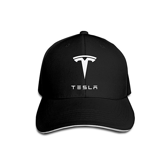 Social Bro-Custom Simple Tesla Motors Sandwich Flex Fit Hat Baseball Cap Black