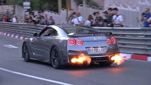 Social BEST OF NISSAN GT-R R35 in MONACO! Accelerations & Flames ...