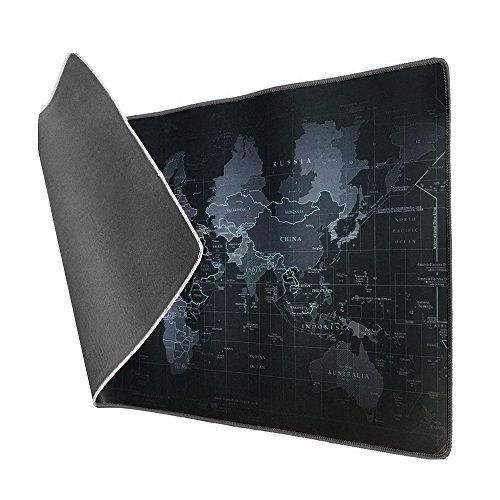 Vicloon Alfombrilla Raton Gaming Grandes World Map Mouse Pad XXL 900x400x3 mm