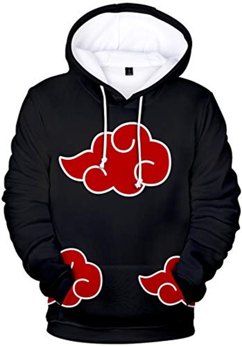 Social EMILYLE Naruto Uchiha Clan Syarinngann Japón Cómico Casual Sudadera con Capucha Deportiva