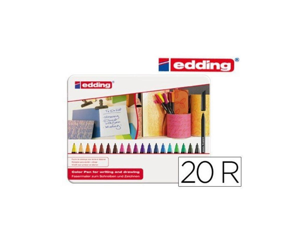 Productos Rotulador Edding 1200 caja de 20 colores surtidos